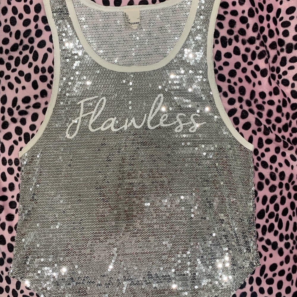 Silver Sequin 'Flawless' Tank Top